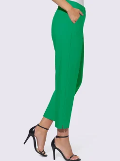 Pantalons coupe 7/8 avec poches et fente décorative