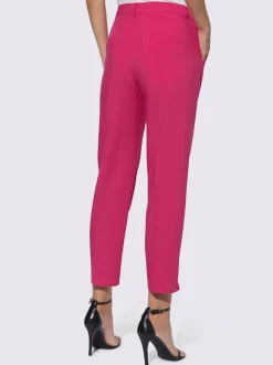 Pantalons coupe 7/8 avec poches et fente décorative