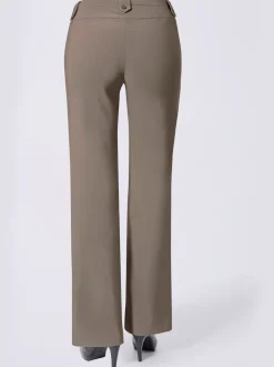 Pantalons coupe droite avec détails fantaisie et poches