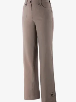Pantalons coupe droite avec détails fantaisie et poches