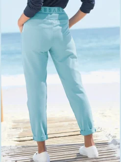 Pantalons décontractés avec ceinture élastique et poches latérales