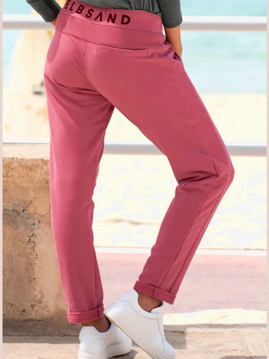 Pantalons décontractés avec ceinture élastique et poches latérales