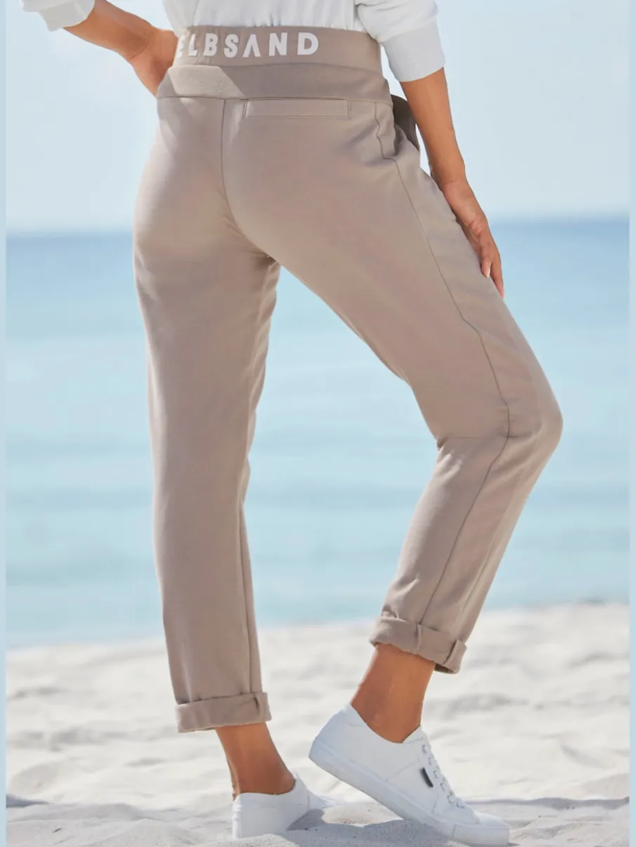 Pantalons décontractés avec ceinture élastique et poches latérales