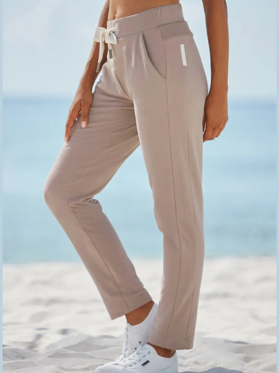 Pantalons décontractés avec ceinture élastique et poches latérales