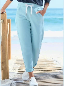 Pantalons décontractés avec ceinture élastique et poches latérales