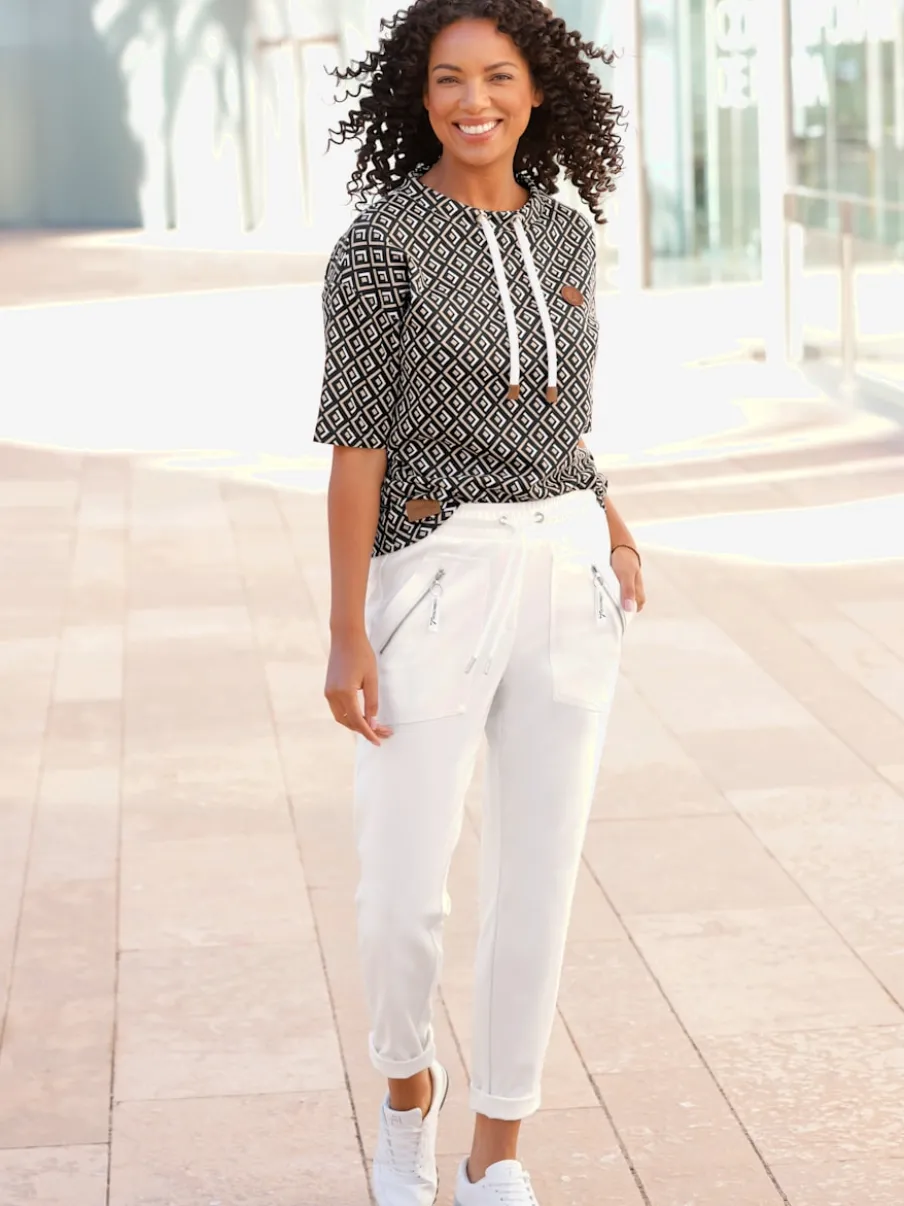 Pantalons décontractés avec ceinture élastique et poches
