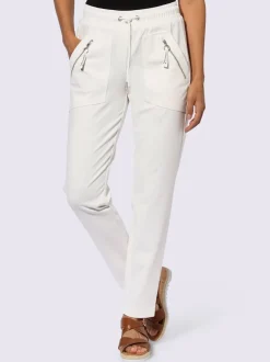 Pantalons décontractés avec ceinture élastique et poches