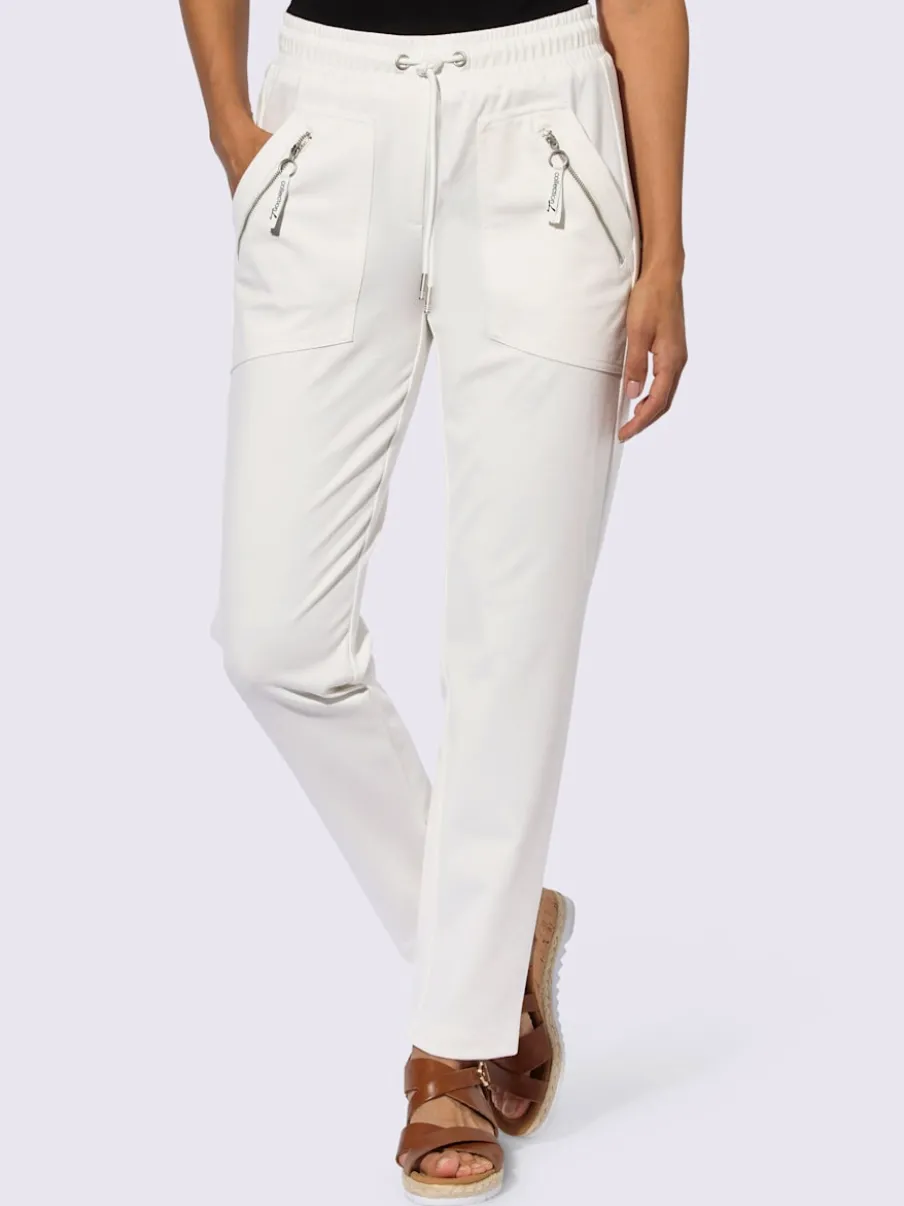 Pantalons décontractés avec ceinture élastique et poches