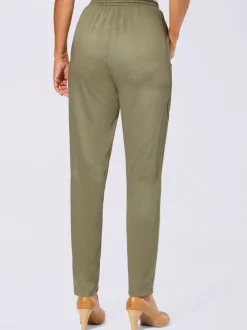 Pantalons décontractés avec fleurs et papillons surpoches