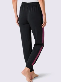 Pantalons décontractés à ceinture élastique avec rayures