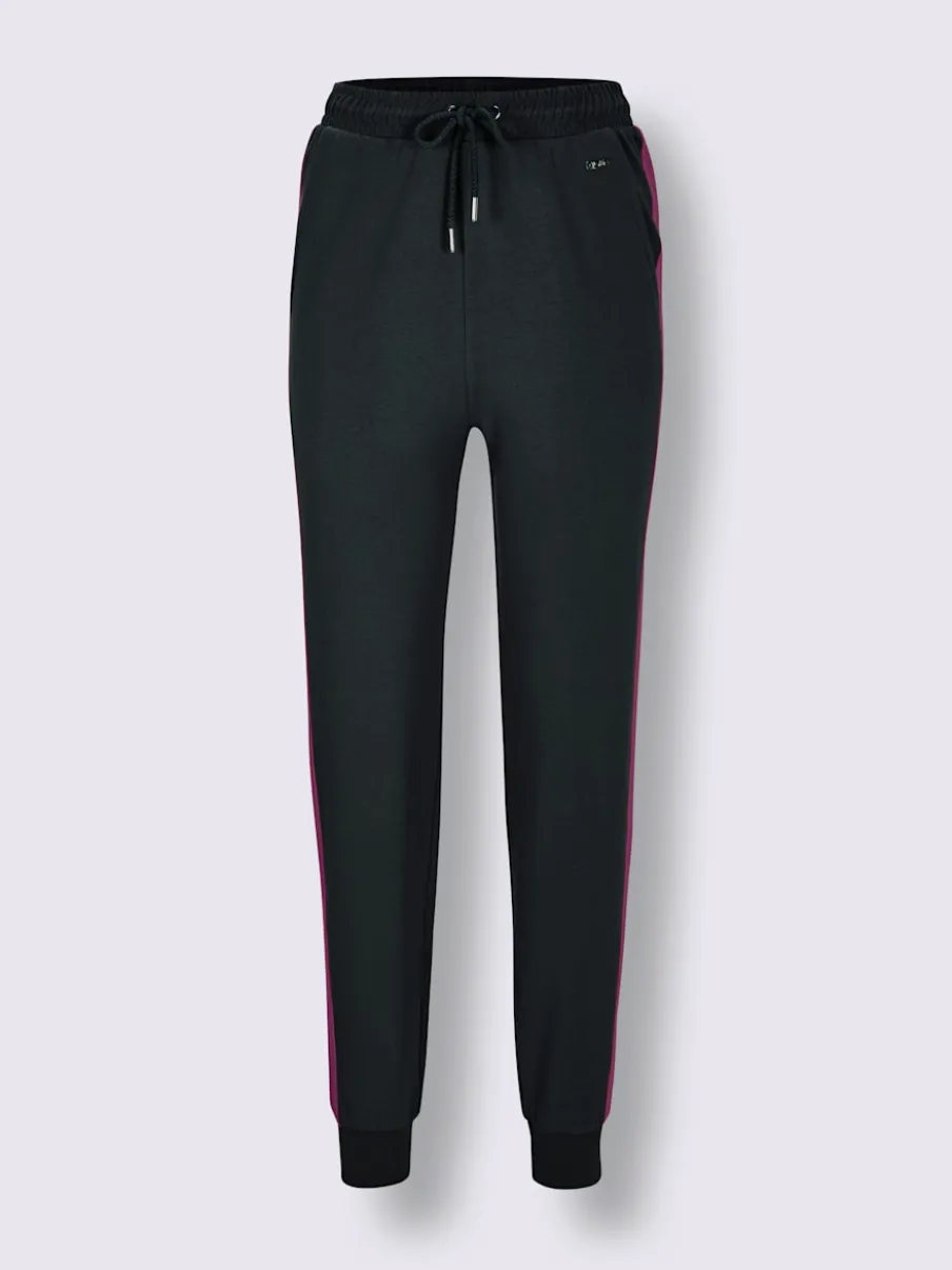Pantalons décontractés à ceinture élastique avec rayures