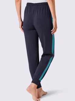 Pantalons décontractés à ceinture élastique avec rayures