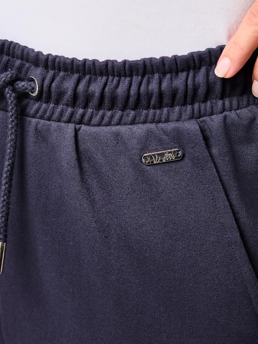 Pantalons décontractés à ceinture élastique avec rayures
