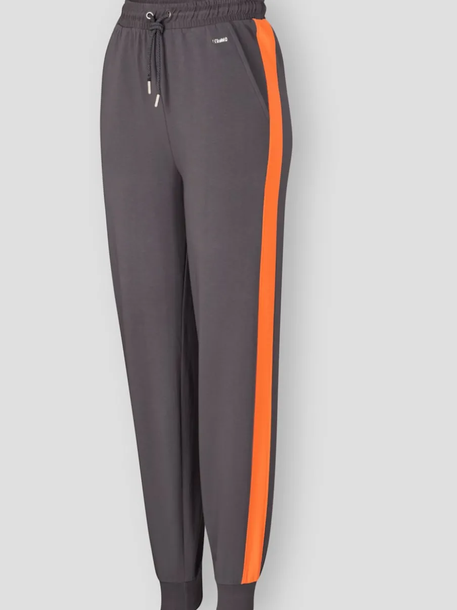 Pantalons décontractés à ceinture élastique avec rayures