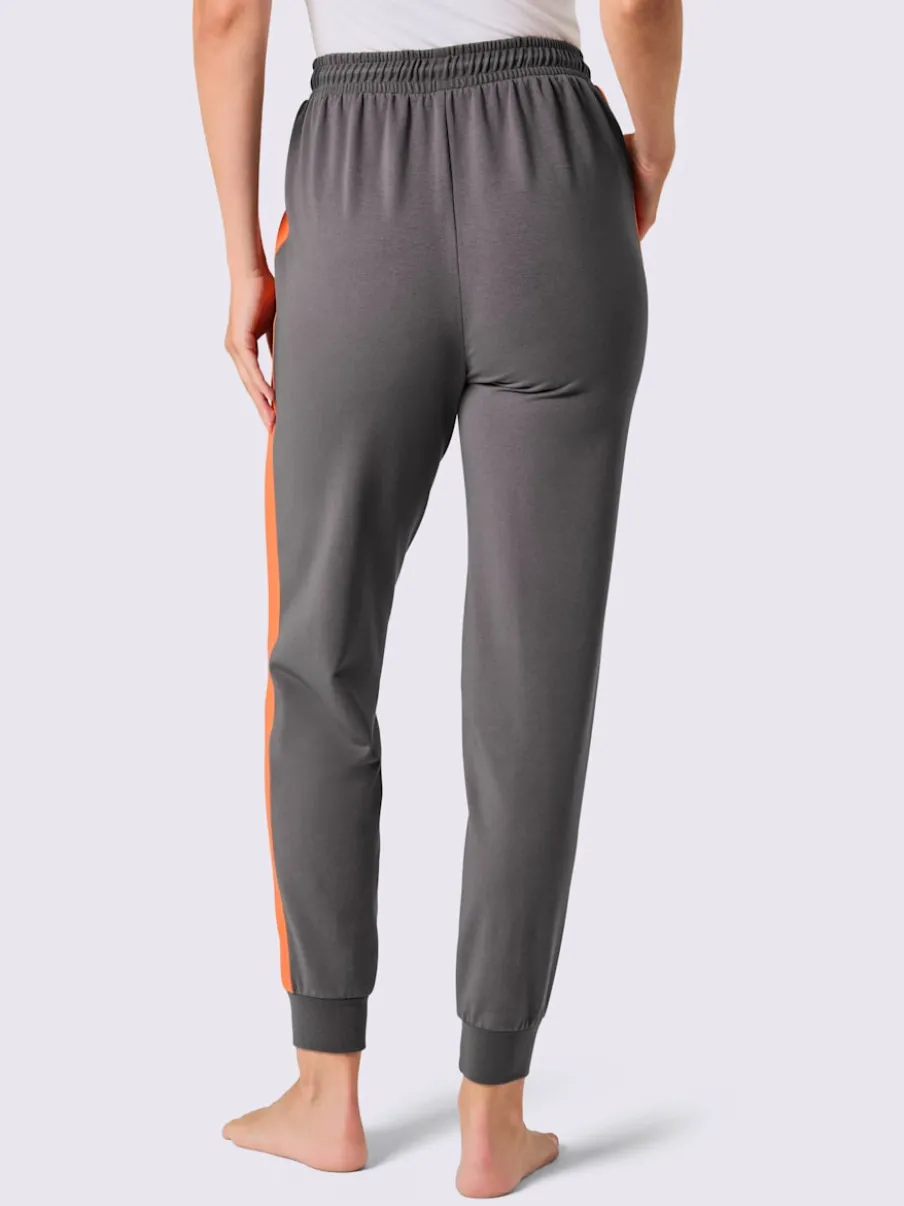 Pantalons décontractés à ceinture élastique avec rayures