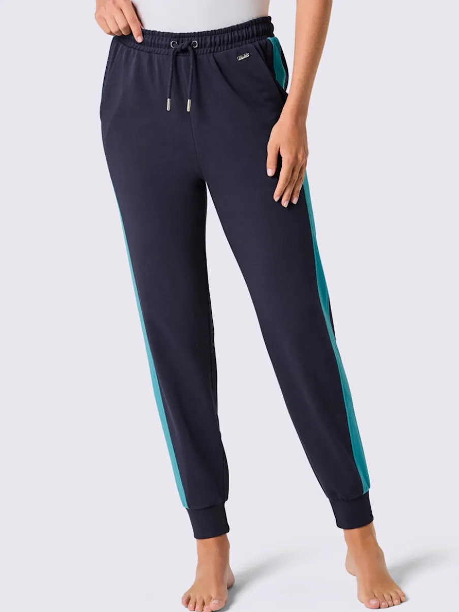Pantalons décontractés à ceinture élastique avec rayures