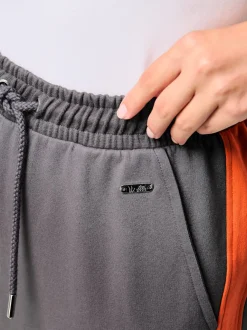 Pantalons décontractés à ceinture élastique avec rayures