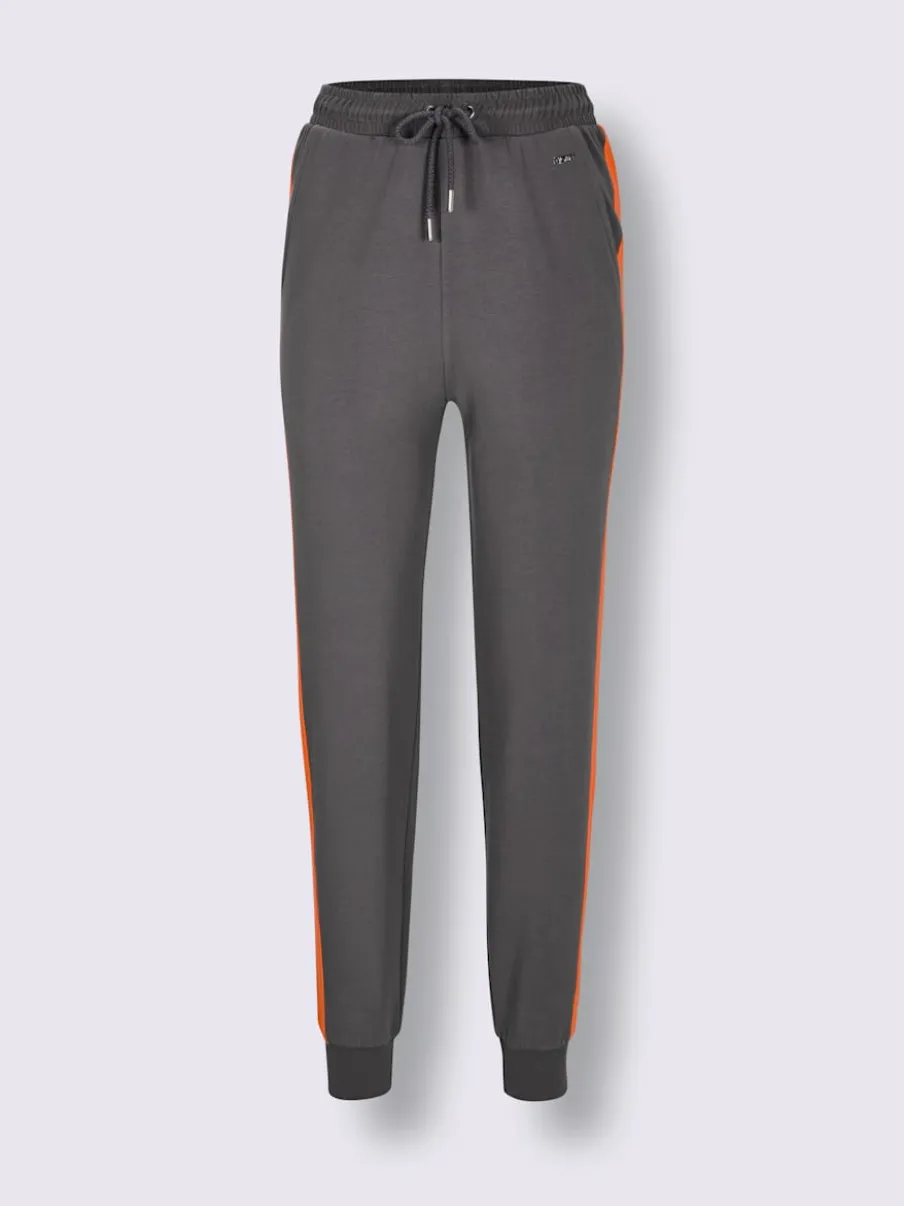 Pantalons décontractés à ceinture élastique avec rayures