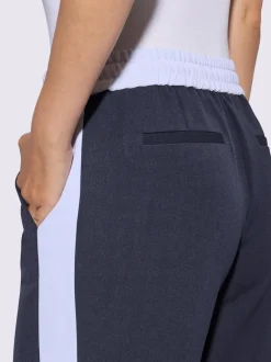 Pantalons de jogging confortables avec ceinture élastique rayée