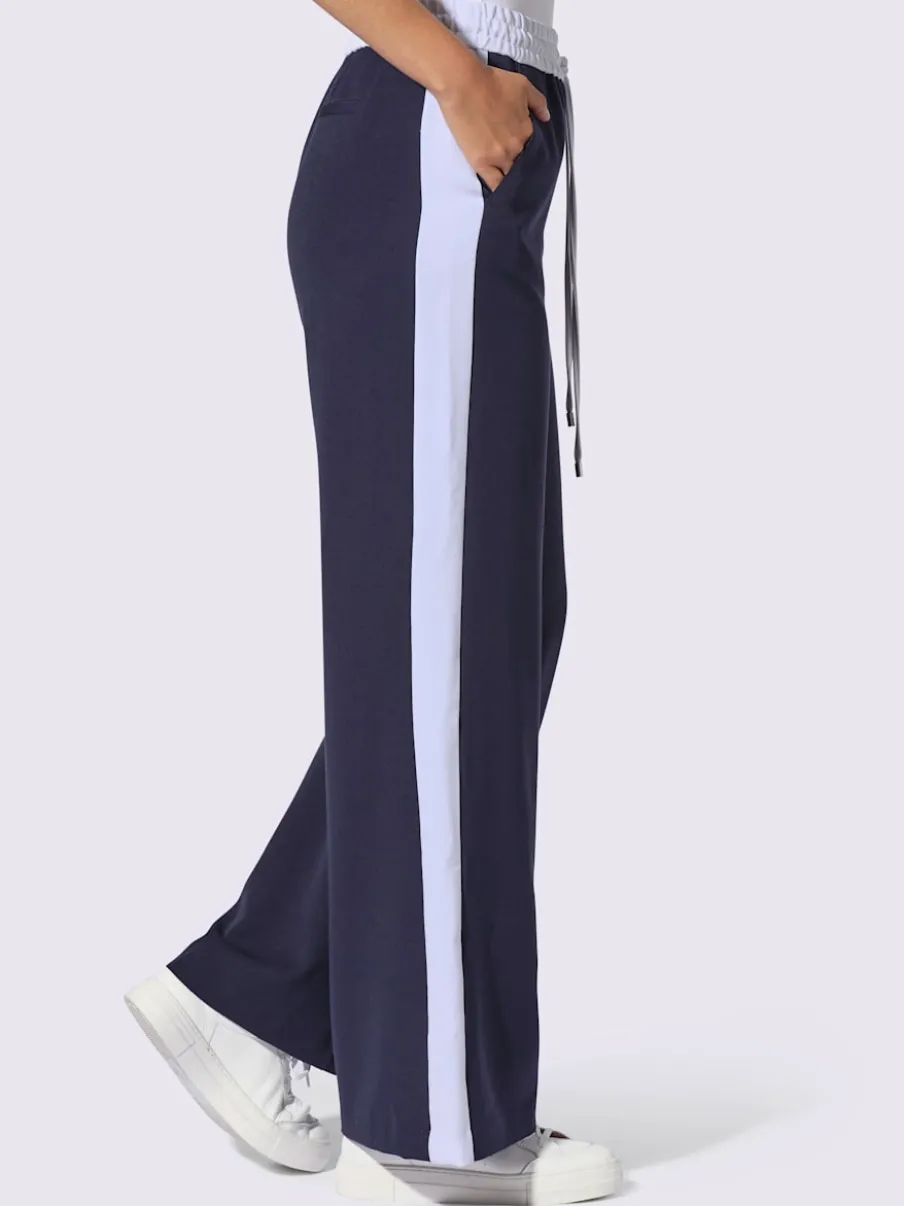 Pantalons de jogging confortables avec ceinture élastique rayée