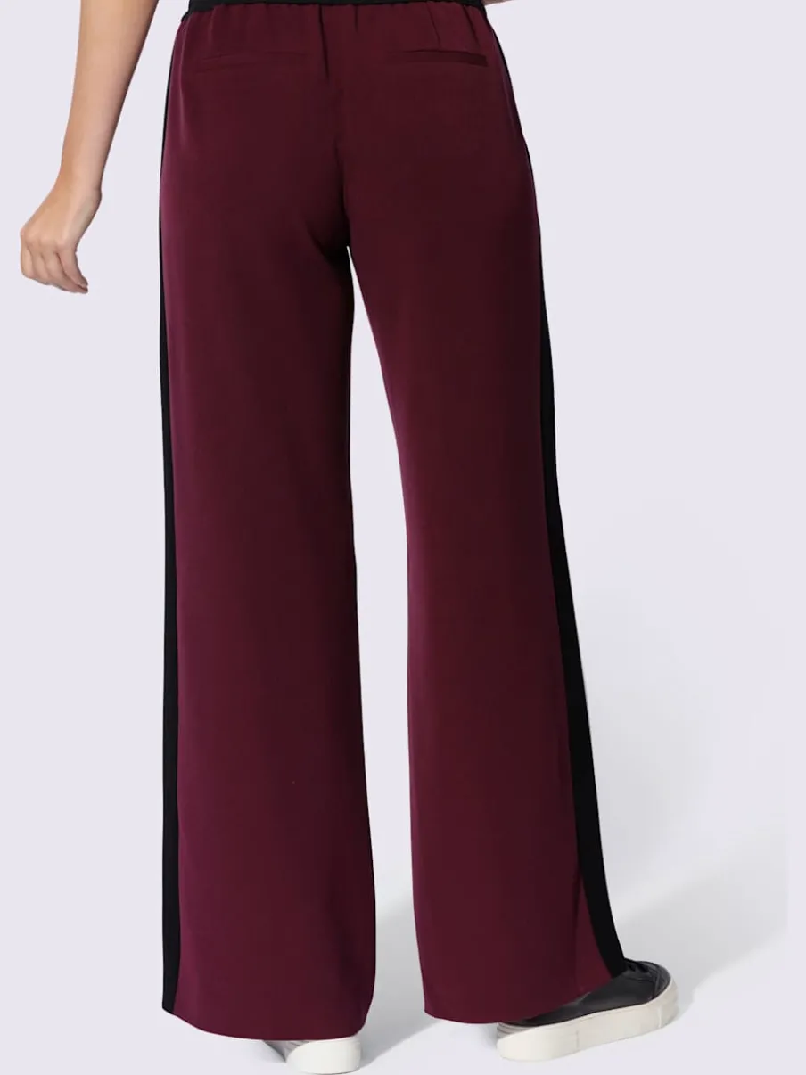 Pantalons de jogging confortables avec ceinture élastique rayée