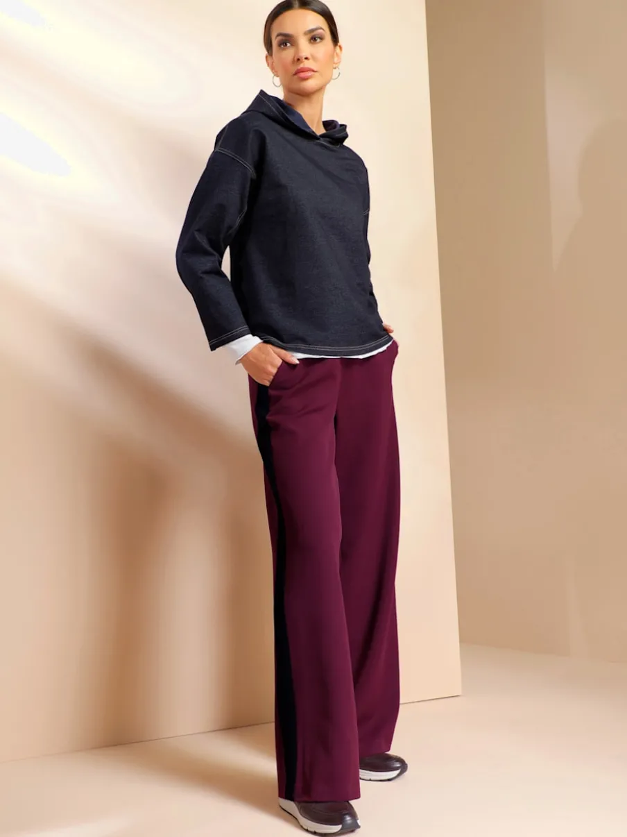 Pantalons de jogging confortables avec ceinture élastique rayée