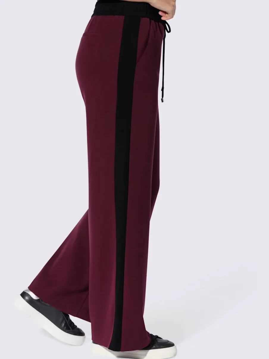 Pantalons de jogging confortables avec ceinture élastique rayée