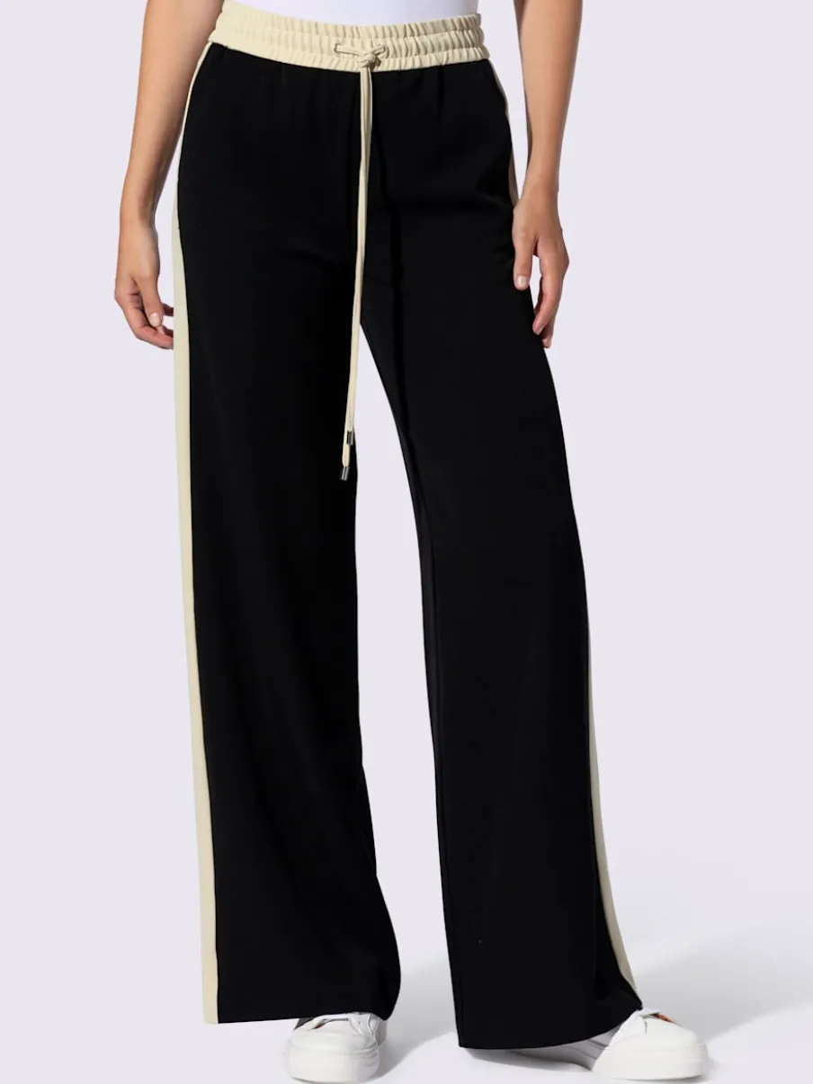 Pantalons de jogging confortables avec ceinture élastique rayée