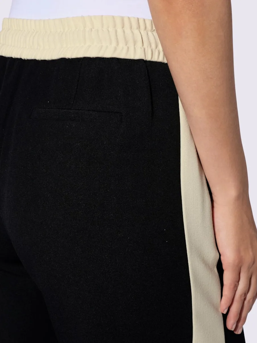 Pantalons de jogging confortables avec ceinture élastique rayée