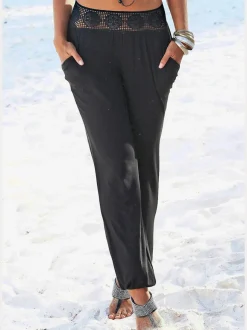 Pantalons de plage avec ceinture élastique et poches