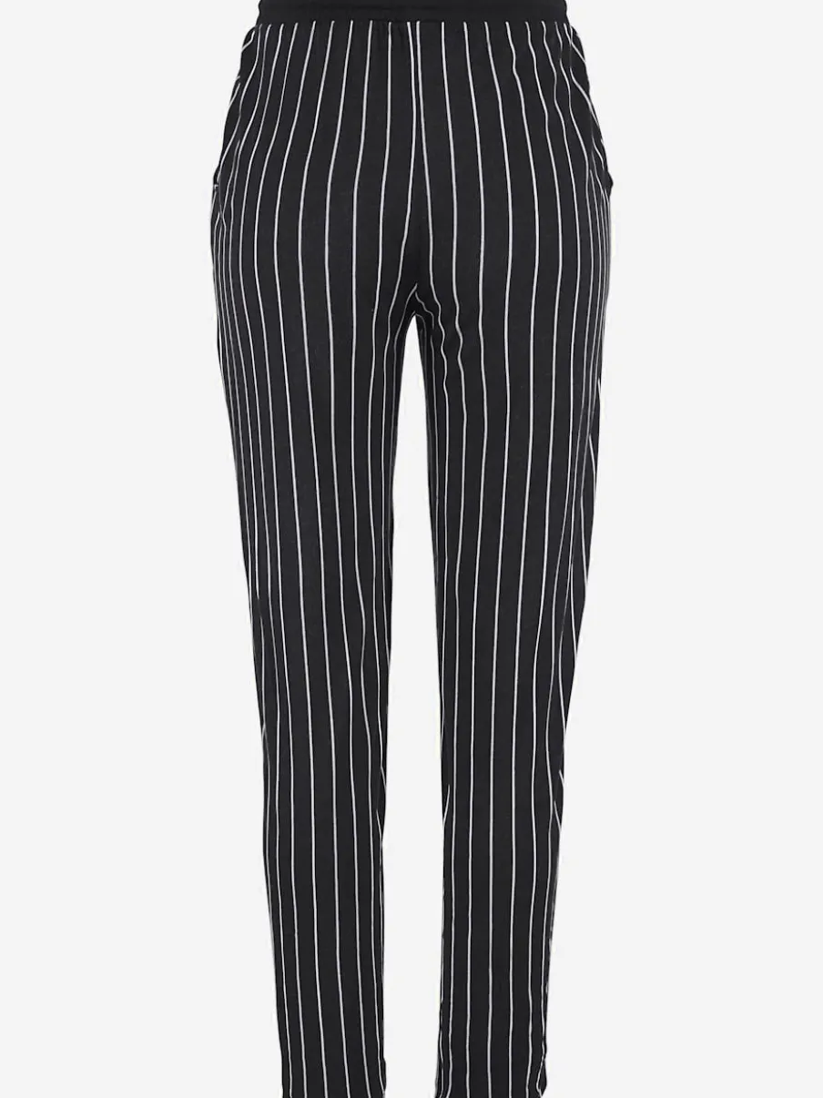 Pantalons de plage légers avec ceinture élastique rayée