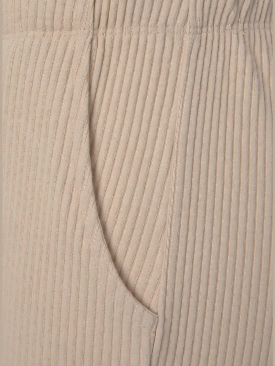 Pantalons détente en coton doux avec ceinture élastique