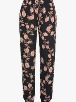 Pantalons d'été légers avec impression florale et poches