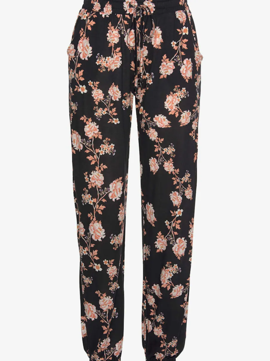 Pantalons d'été légers avec impression florale et poches