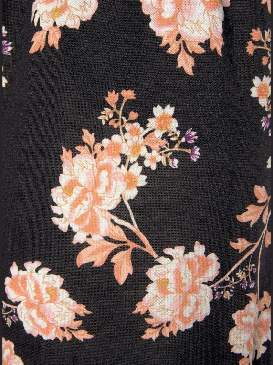 Pantalons d'été légers avec impression florale et poches