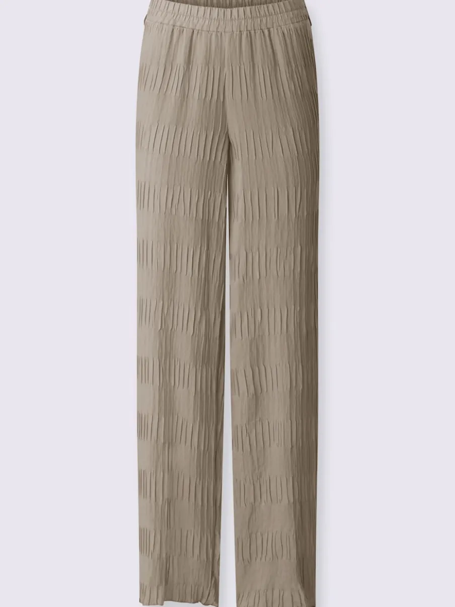Pantalons à effet froissé avec jambes larges confortables