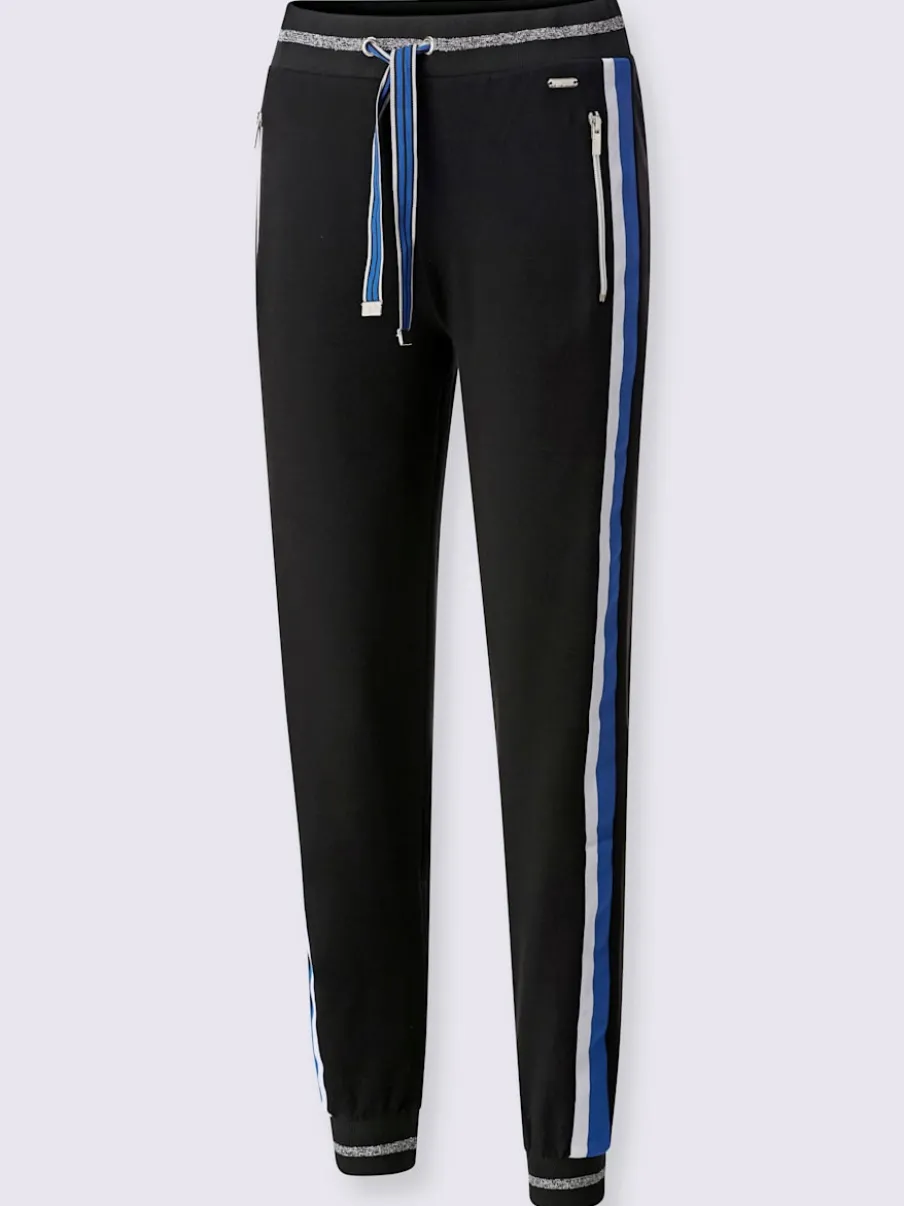 Pantalons à empiècements contrastés avec poches zippées