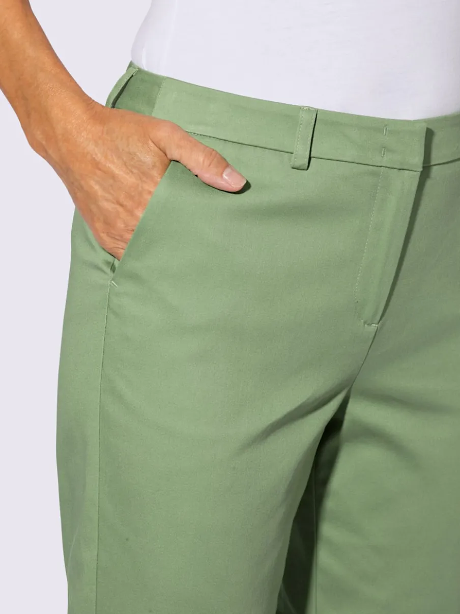 Pantalons en coton avec détails brillants et poches raffinées