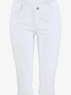 Pantalons 3/4 en coton avec fentes et poches