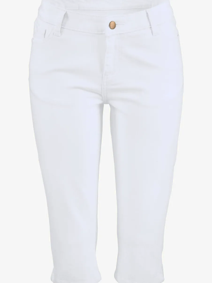 Pantalons 3/4 en coton avec fentes et poches