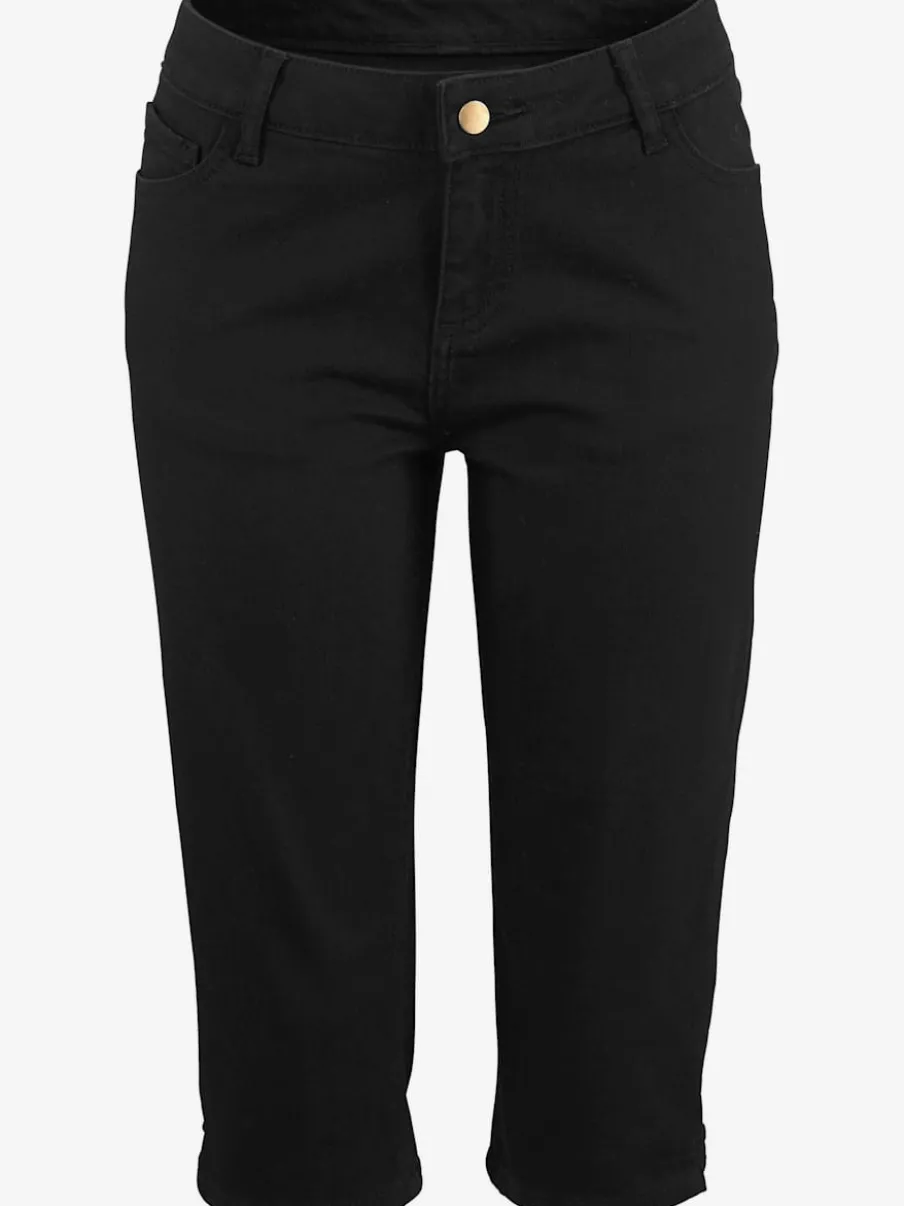 Pantalons 3/4 en coton avec fentes et poches