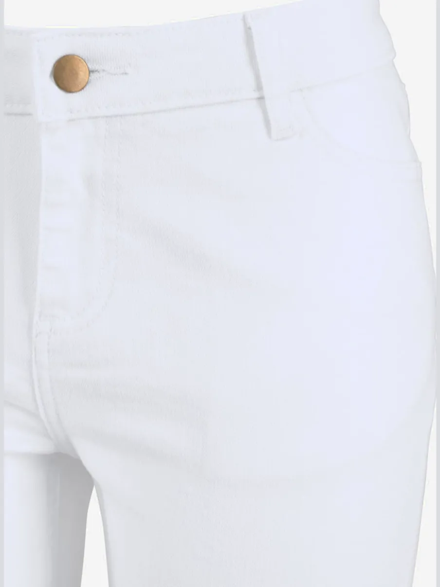 Pantalons 3/4 en coton avec fentes et poches