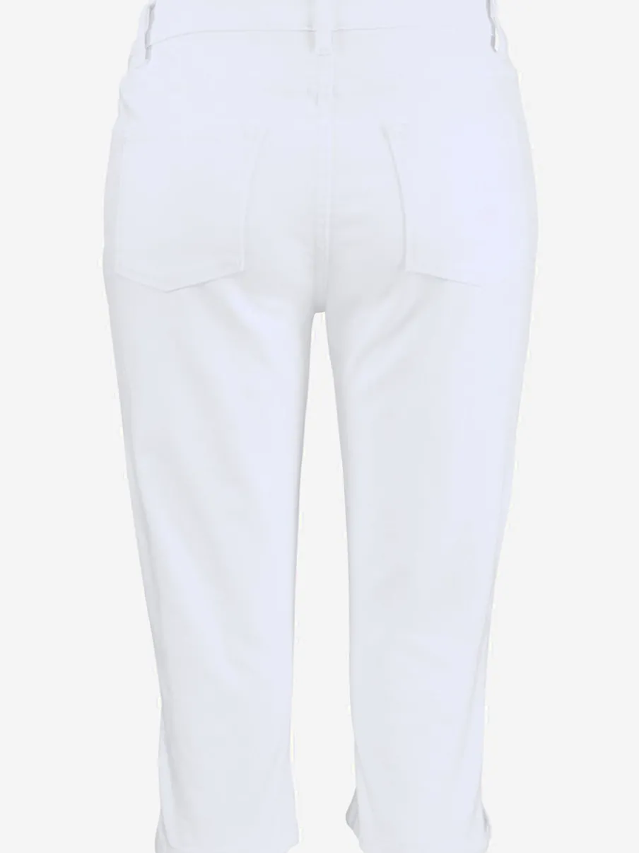 Pantalons 3/4 en coton avec fentes et poches