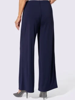 Pantalons en jersey avec ceinture élastique jambes larges