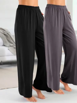 Pantalons en jersey avec ceinture élastique et poches
