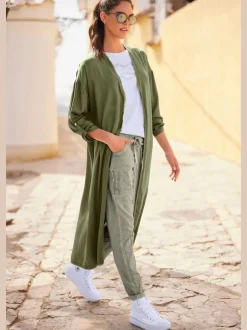 Pantalons en jersey avec poches et lien à nouer