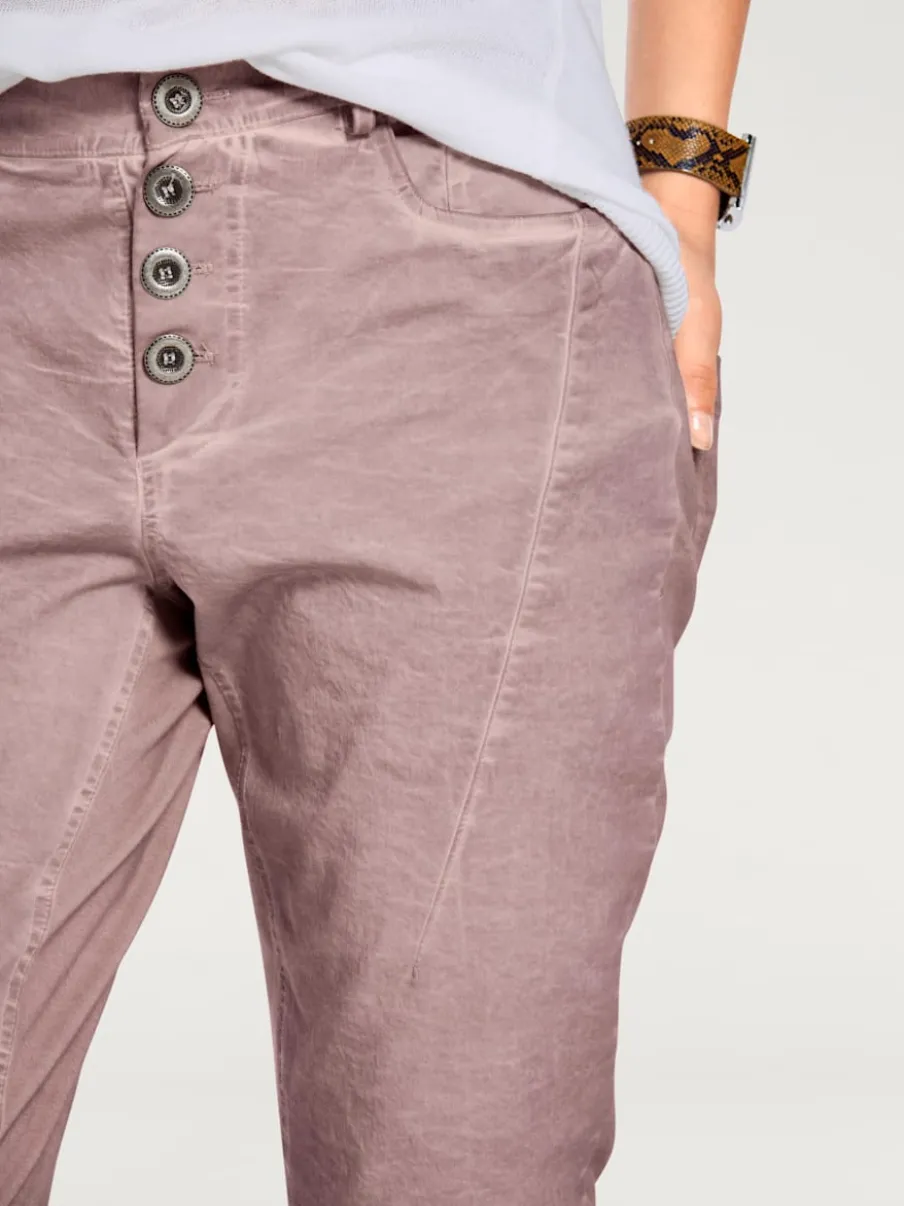 Pantalons en jersey coupe carotte avec poches fendues