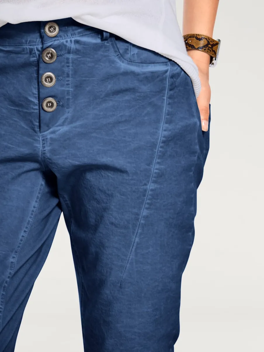 Pantalons en jersey coupe carotte avec poches fendues