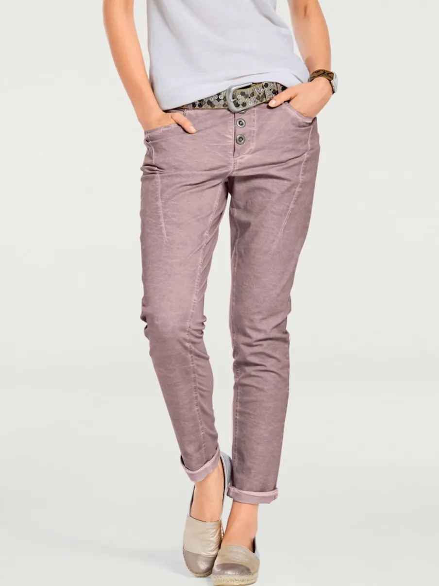 Pantalons en jersey coupe carotte avec poches fendues
