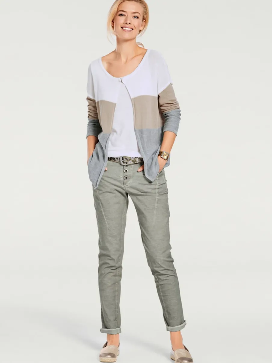 Pantalons en jersey coupe carotte avec poches fendues